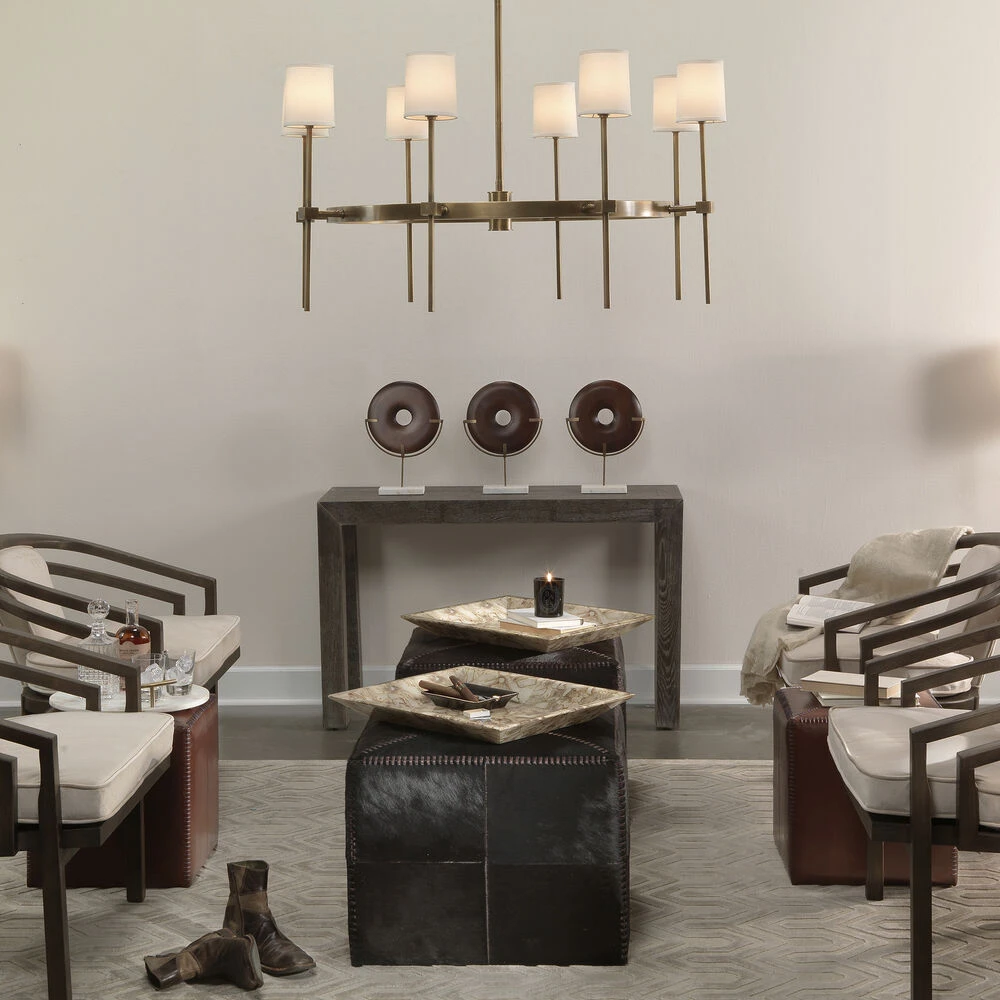 Minerva 8 Light 48 Inch Antique Brass Chandelier Ceiling Light 5 Minerva 8 Light 48 Inch Antique Brass Chandelier Ceiling Light - Image 3