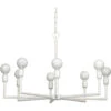 Park 8 Light 32 Inch White Gesso Chandelier Ceiling Light -Home Lighting 5park chwh
