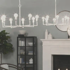 Park 8 Light 32 Inch White Gesso Chandelier Ceiling Light -Home Lighting 5park chwh 3