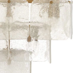 Perignon 24 Light 25 Inch Melted Ice Glass & Antique Brass Three Tier Chandelier Ceiling Light 12 Perignon 24 Light 25 Inch Melted Ice Glass & Antique Brass Three Tier Chandelier Ceiling Light -Home Lighting 5peri chab 3