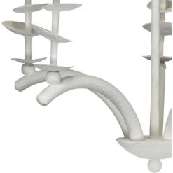 Petals 5 Light 24 Inch White Gesso Chandelier Ceiling Light -Home Lighting 5peta chwh 9