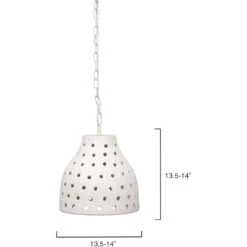 Porous 1 Light 11.75 Inch Textured Matte White Pendant Ceiling Light -Home Lighting 5poro lgwh 6