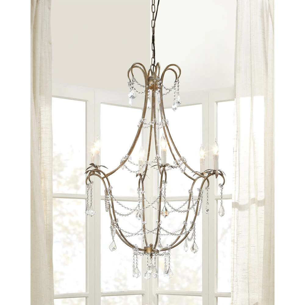 Scarlett 12 Light 34 Inch Champagne And Clear Chandelier Ceiling Light 4 Scarlett 12 Light 34 Inch Champagne And Clear Chandelier Ceiling Light - Image 2