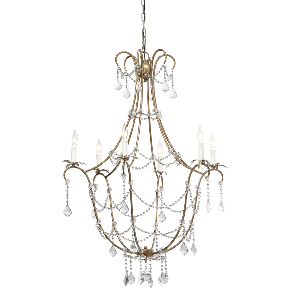 Scarlett 12 Light 34 Inch Champagne And Clear Chandelier Ceiling Light 7 Scarlett 12 Light 34 Inch Champagne And Clear Chandelier Ceiling Light - Image 5