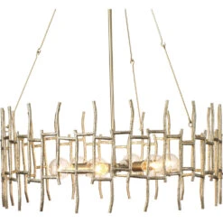 Ulysses 1 Light 32 Inch Champagne Leaf Metal Chandelier Ceiling Light -Home Lighting 5ulys chch 1
