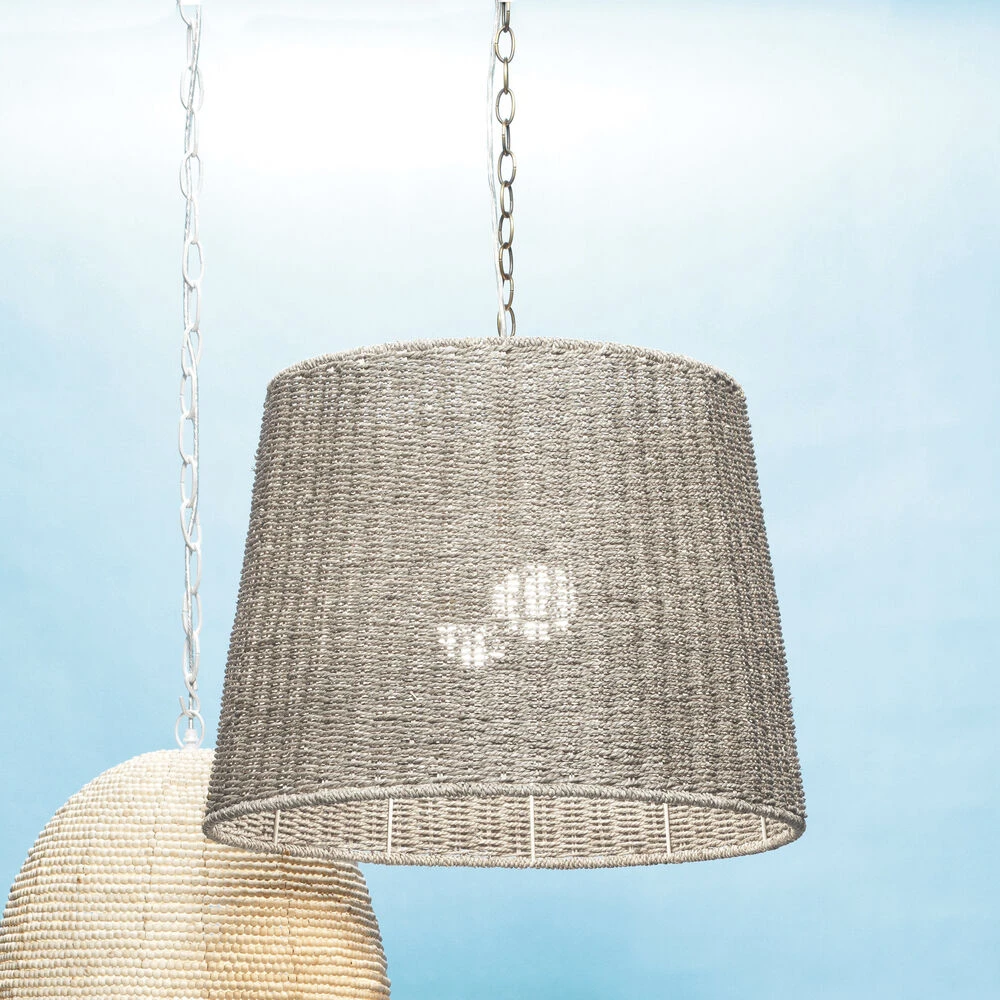 Willow 2 Light 24 Inch Natural Seagrass Chandelier Ceiling Light 4 Willow 2 Light 24 Inch Natural Seagrass Chandelier Ceiling Light - Image 2