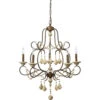Yellowstone 5 Light 29 Inch Rust And Natural Chandelier Ceiling Light -Home Lighting 5yell natu