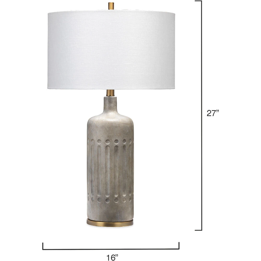 Annex 27 Inch 100.00 Watt Grey & Antique Brass Table Lamp Portable Light 5 Annex 27 Inch 100.00 Watt Grey & Antique Brass Table Lamp Portable Light - Image 3