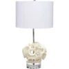 Anya 26 Inch 150.00 Watt White And Clear Table Lamp Portable Light -Home Lighting 9anyatlwh