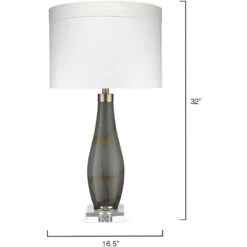 Boa 32 Inch 150.00 Watt Taupe Glass Table Lamp Portable Light -Home Lighting 9boatltaupe 5
