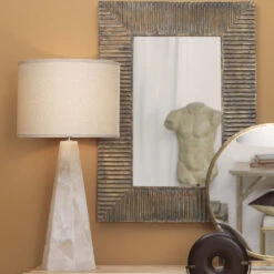 Borealis 37 Inch 150.00 Watt Alabaster Table Lamp Portable Light, Hexagon -Home Lighting 9borehexalab 8 1