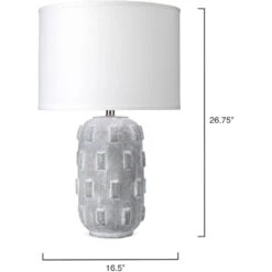 Boulder 27 Inch 150.00 Watt Grey Table Lamp Portable Light -Home Lighting 9boulgrd131c 5