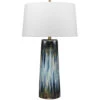 Brushstroke 31 Inch 100.00 Watt Aqua / Dark Blue / Metallic Ombre Reactive Glaze Table Lamp Portable Light 1 Brushstroke 31 Inch 100.00 Watt Aqua / Dark Blue / Metallic Ombre Reactive Glaze Table Lamp Portable Light -Home Lighting 9brushaqbl 1