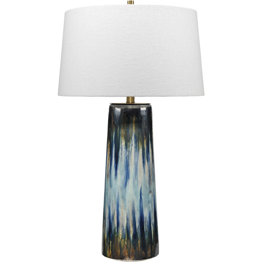 Brushstroke 31 Inch 100.00 Watt Aqua / Dark Blue / Metallic Ombre Reactive Glaze Table Lamp Portable Light 3 Brushstroke 31 Inch 100.00 Watt Aqua / Dark Blue / Metallic Ombre Reactive Glaze Table Lamp Portable Light