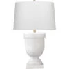 Carnegie 35 Inch 60.00 Watt White Faux Alabaster Table Lamp Portable Light -Home Lighting 9carnegiewh