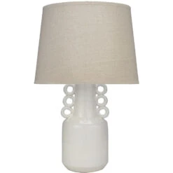 Circus 26.5 Inch 150.00 Watt White Ceramic Table Lamp Portable Light