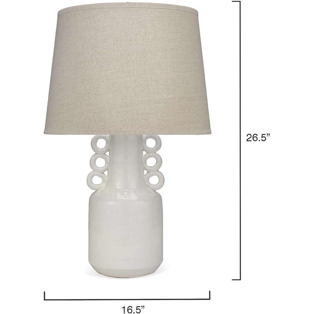 Circus 26.5 Inch 150.00 Watt White Ceramic Table Lamp Portable Light 4 Circus 26.5 Inch 150.00 Watt White Ceramic Table Lamp Portable Light - Image 2