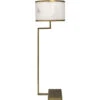 Corso 54 Inch 60.00 Watt White & Antique Brass Floor Lamp Portable Light -Home Lighting 9corsflab