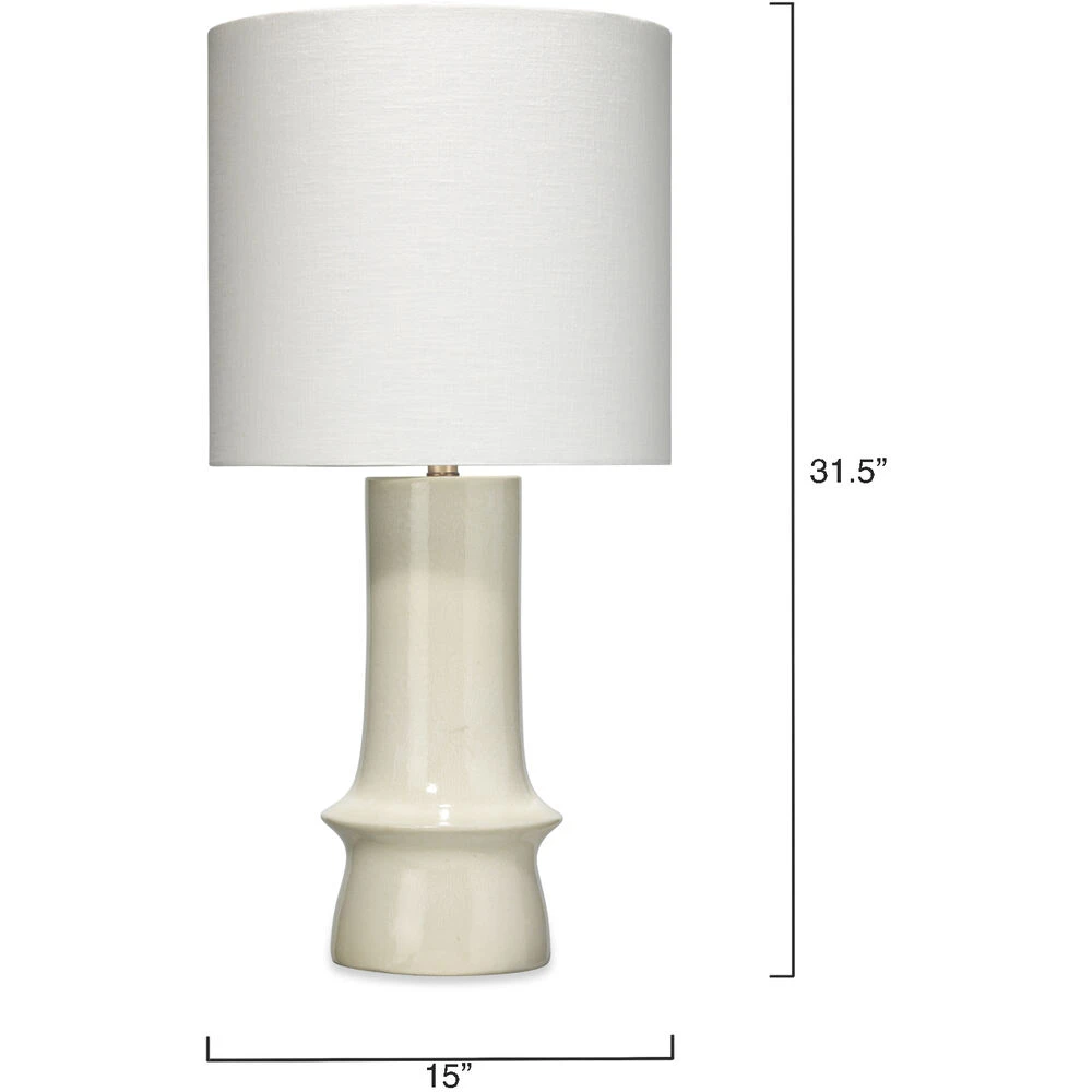 Crest 31.5 Inch 150.00 Watt Eggshell Ceramic Table Lamp Portable Light 5 Crest 31.5 Inch 150.00 Watt Eggshell Ceramic Table Lamp Portable Light - Image 3
