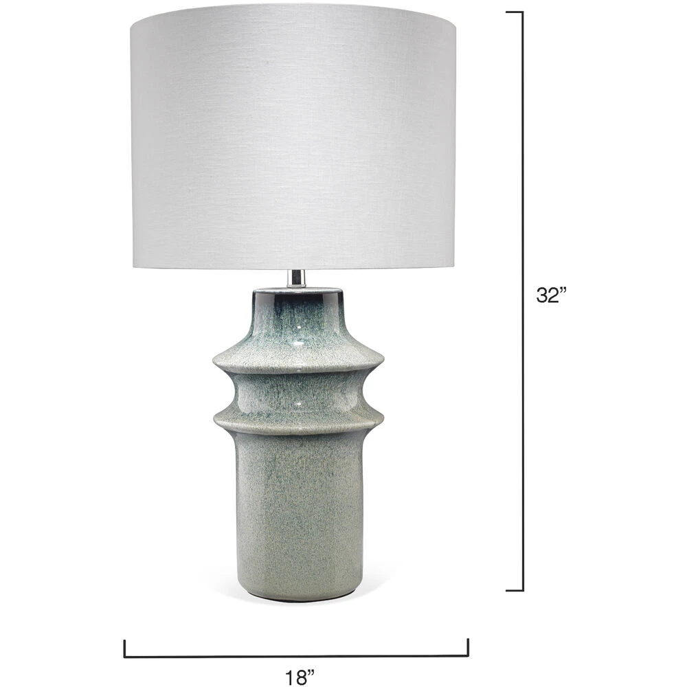 Cymbals 32 Inch 150.00 Watt Blue Reactive Glaze Table Lamp Portable Light 5 Cymbals 32 Inch 150.00 Watt Blue Reactive Glaze Table Lamp Portable Light - Image 3