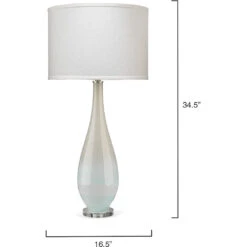 Dewdrop 35 Inch 150.00 Watt Sky Blue Glass Table Lamp Portable Light 7 Dewdrop 35 Inch 150.00 Watt Sky Blue Glass Table Lamp Portable Light -Home Lighting 9dewdblc131c 5