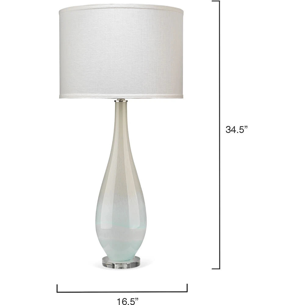 Dewdrop 35 Inch 150.00 Watt Sky Blue Glass Table Lamp Portable Light 5 Dewdrop 35 Inch 150.00 Watt Sky Blue Glass Table Lamp Portable Light - Image 3