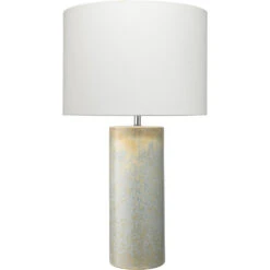 Easton 29.25 Inch 100 Watt Seafoam & Cream Reactive Glaze Table Lamp Portable Light