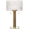 Elancourt 23 Inch 40.00 Watt White & Antique Brass Table Lamp Portable Light -Home Lighting 9elantlwhab