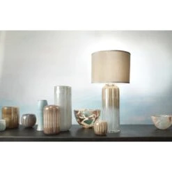 Ethereal 36 Inch 150.00 Watt Taupe & Opal Table Lamp Portable Light -Home Lighting 9etheraltaup 3