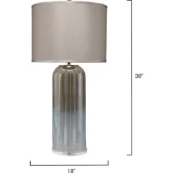 Ethereal 36 Inch 150.00 Watt Taupe & Opal Table Lamp Portable Light -Home Lighting 9etheraltaup 5