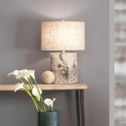 Forrester 26 Inch 150.00 Watt Birch Veneer Table Lamp Portable Light -Home Lighting 9forrbiov255 8