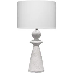 Guardian 27 Inch 150.00 Watt White Speckled Terrazzo Table Lamp Portable Light