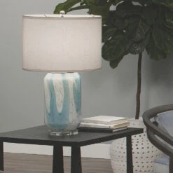 Helen 27 Inch 150.00 Watt Pale Blue Table Lamp Portable Light -Home Lighting 9helentlblue 8