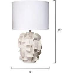 Helios 30.5 Inch 150.00 Watt White Table Lamp Portable Light -Home Lighting 9heliostlwh 2