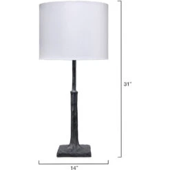 Humble 32 Inch 150.00 Watt Textured Charcoal Plaster Table Lamp Portable Light -Home Lighting 9humbletlcha 2