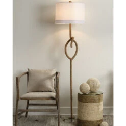 Knot 70 Inch 150 Watt Natural Floor Lamp Portable Light -Home Lighting 9knotfloorna 1