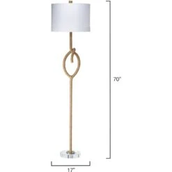 Knot 70 Inch 150 Watt Natural Floor Lamp Portable Light -Home Lighting 9knotfloorna 2