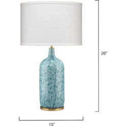 Madeline 26 Inch 150.00 Watt Blue Ceramic Table Lamp Portable Light 8 Madeline 26 Inch 150.00 Watt Blue Ceramic Table Lamp Portable Light -Home Lighting 9madebld131m 6