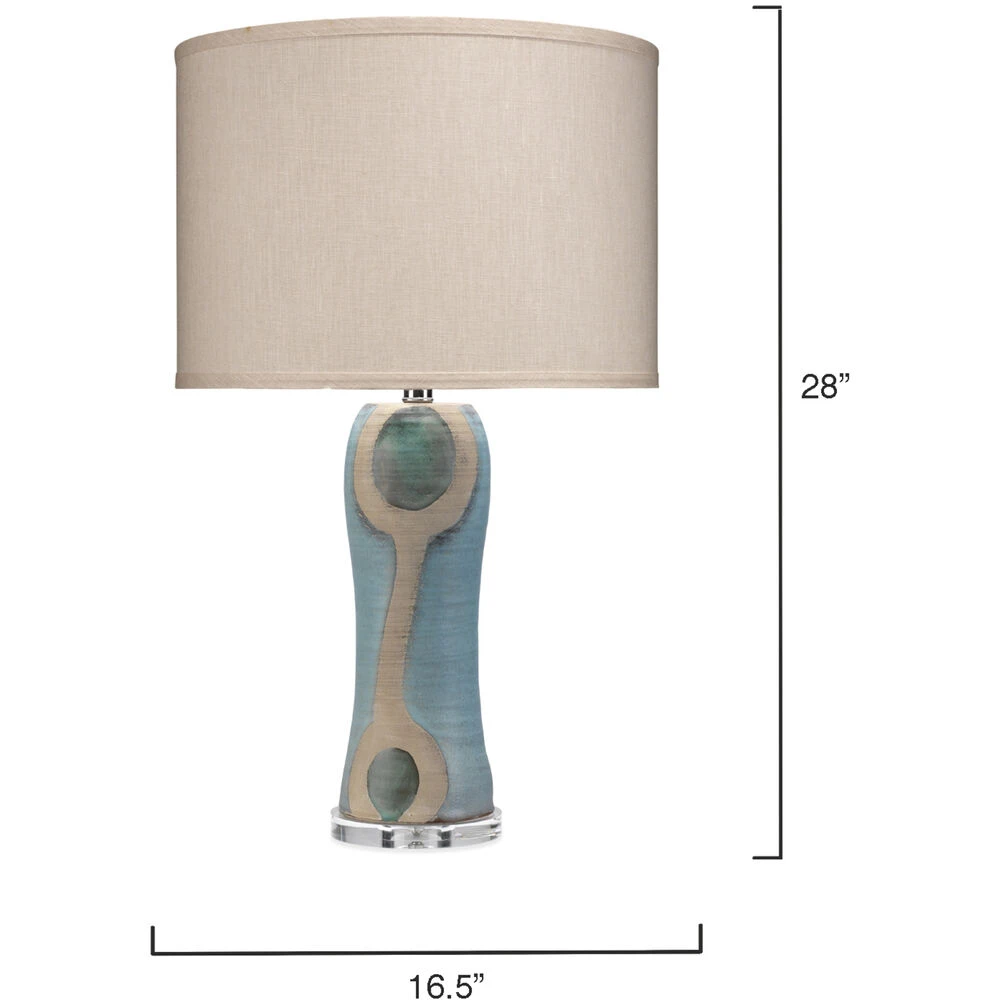 Maryln 28 Inch 150.00 Watt Blue / Black / Natural Table Lamp Portable Light 7 Maryln 28 Inch 150.00 Watt Blue / Black / Natural Table Lamp Portable Light - Image 5