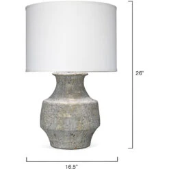 Masonry 27 Inch 150.00 Watt Grey Ceramic Table Lamp Portable Light -Home Lighting 9masogrd131c 2