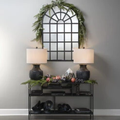 Masonry 27.5 Inch 150.00 Watt Textured Charcoal Plaster Table Lamp Portable Light -Home Lighting 9masonrychar 4