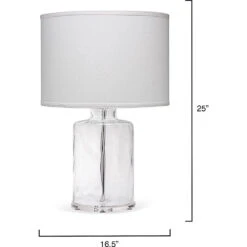 Napa 25 Inch 150.00 Watt Clear Table Lamp Portable Light -Home Lighting 9napacld131c 5