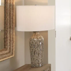 Nomad 30 Inch 100.00 Watt Brown Reactive Glaze Ceramic Table Lamp Portable Light 8 Nomad 30 Inch 100.00 Watt Brown Reactive Glaze Ceramic Table Lamp Portable Light -Home Lighting 9nomadbrown 16