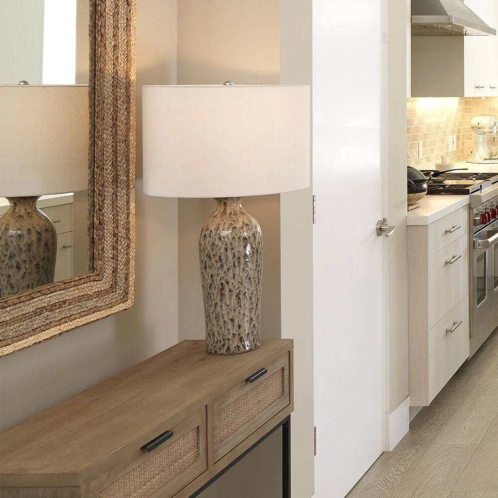 Nomad 30 Inch 100.00 Watt Brown Reactive Glaze Ceramic Table Lamp Portable Light 7 Nomad 30 Inch 100.00 Watt Brown Reactive Glaze Ceramic Table Lamp Portable Light - Image 5