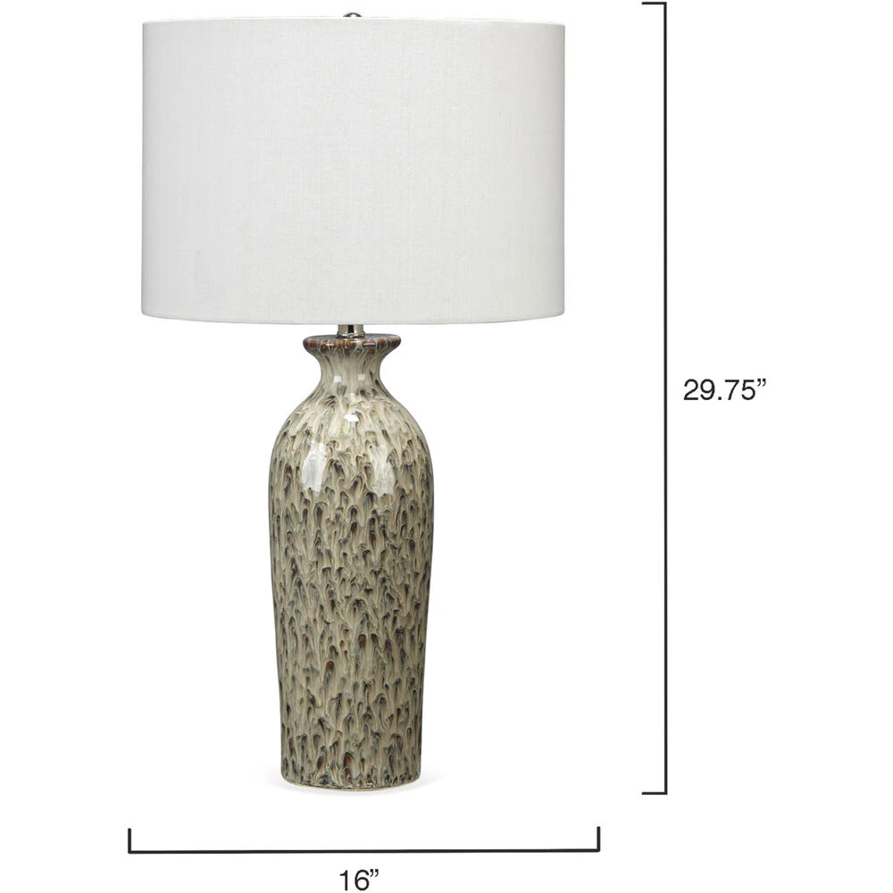 Nomad 30 Inch 100.00 Watt Brown Reactive Glaze Ceramic Table Lamp Portable Light 5 Nomad 30 Inch 100.00 Watt Brown Reactive Glaze Ceramic Table Lamp Portable Light - Image 3