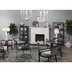 Petals 29.75 Inch 100.00 Watt White Plaster Table Lamp Portable Light -Home Lighting 9petalstlwh 5 1