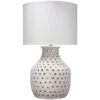 Porous 32 Inch 150.00 Watt Matte White Table Lamp Portable Light -Home Lighting 9porotlwhite