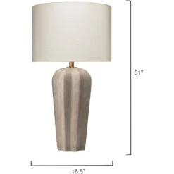 Regal 31 Inch 150.00 Watt Grey Cement Table Lamp Portable Light -Home Lighting 9regaltlgr 2 1
