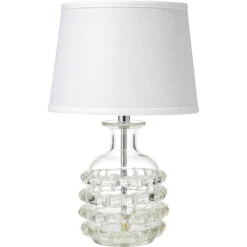 Ribbon 20 Inch 60.00 Watt Clear Glass Table Lamp Portable Light