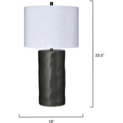 Undertow 33.5 Inch 150.00 Watt Charcoal Table Lamp Portable Light -Home Lighting 9undertotlch 2 1